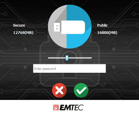 EMTEC Security partition size 2