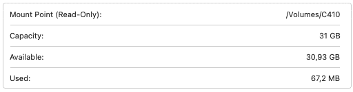 Capacity MacOS
