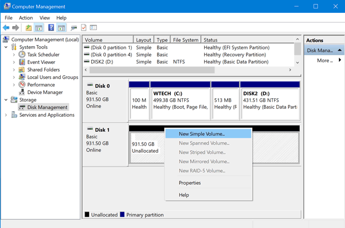 Disk manadgement